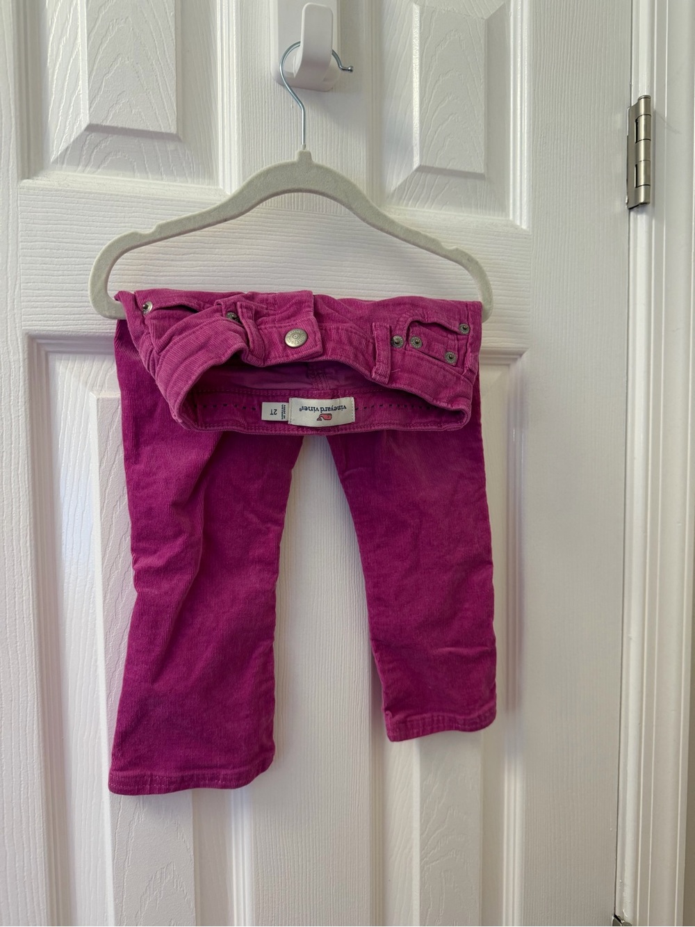 Vineyard Vines Toddler Girl Magenta Corduroy Pants - EUC